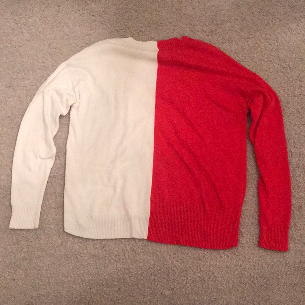 NWOT Red and White Sweater - Picture 5 of 5